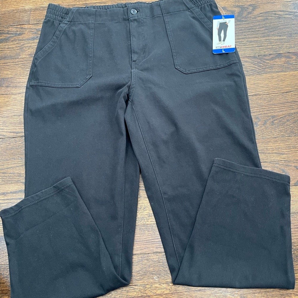 Black  everyday  twill pants size L